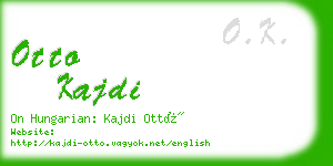 otto kajdi business card